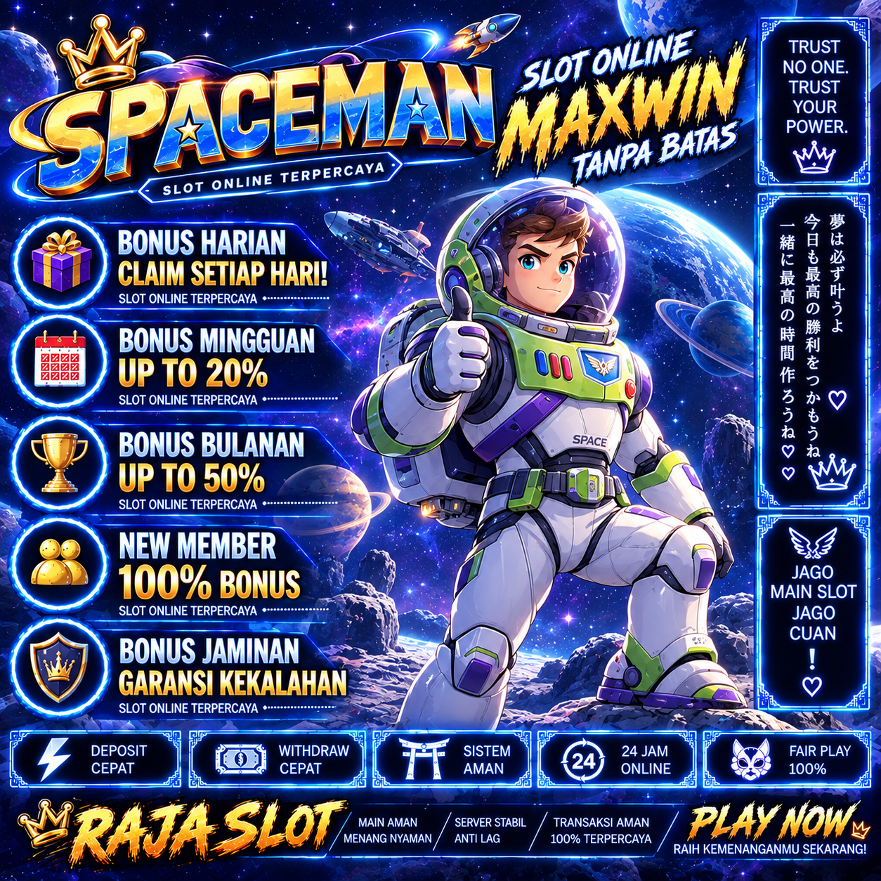 Thumbnail 1 of 3, Poster, SPACEMAN ⚡︎ Apk Link Slot Login Arcade Online Gampang Gandakan Cuan designed and sold by SPACEMAN.